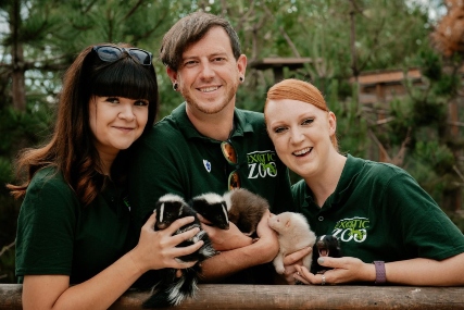 Zookeepers and animals from Exotic Zoo, Telford Town Park